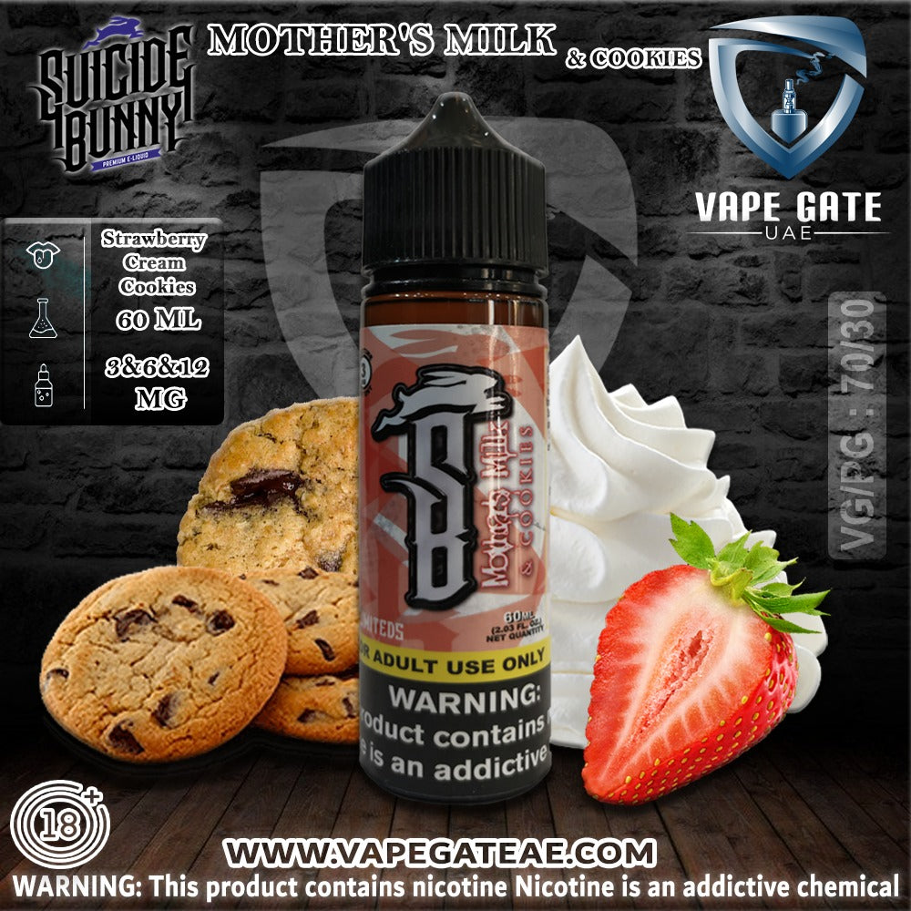 SUICIDE BUNNY - MOTHER'S MILK AND COOKIES ELIQUID