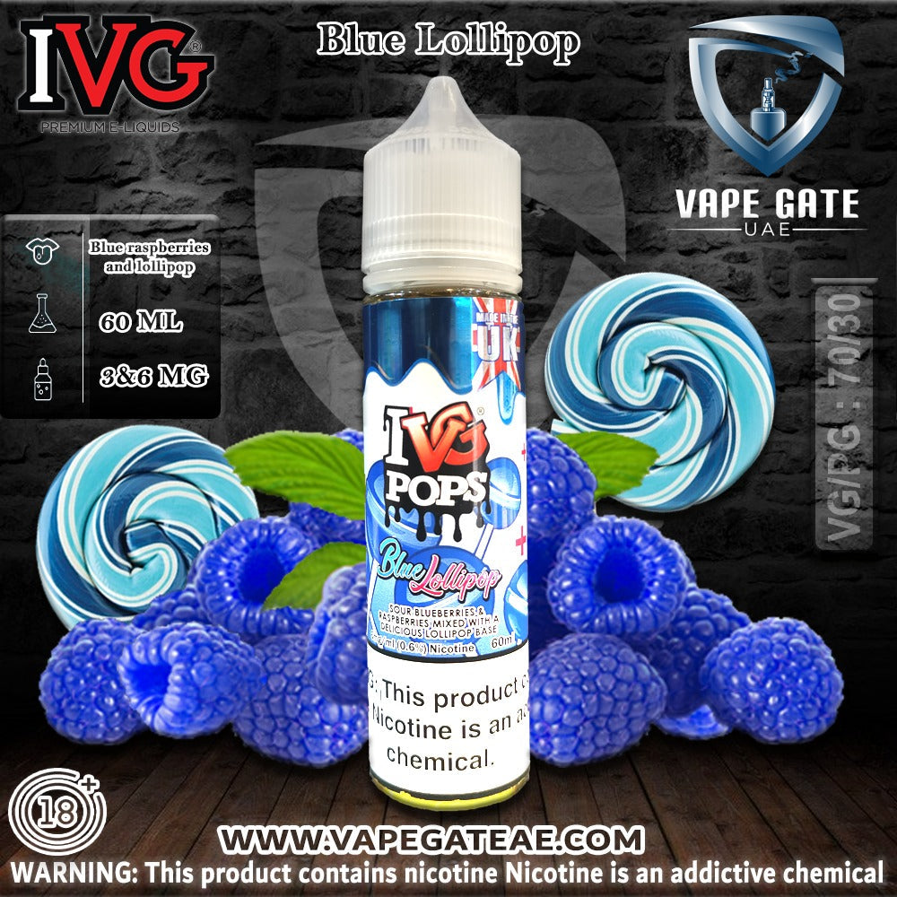 Blue Lollipop 60ml E juice by IVG