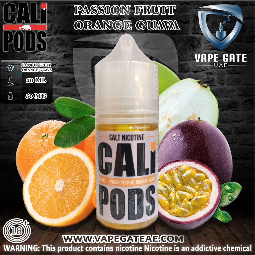 PASSION FRUIT ORANGE GUAVA 30ml Saltnic by CALI PODS