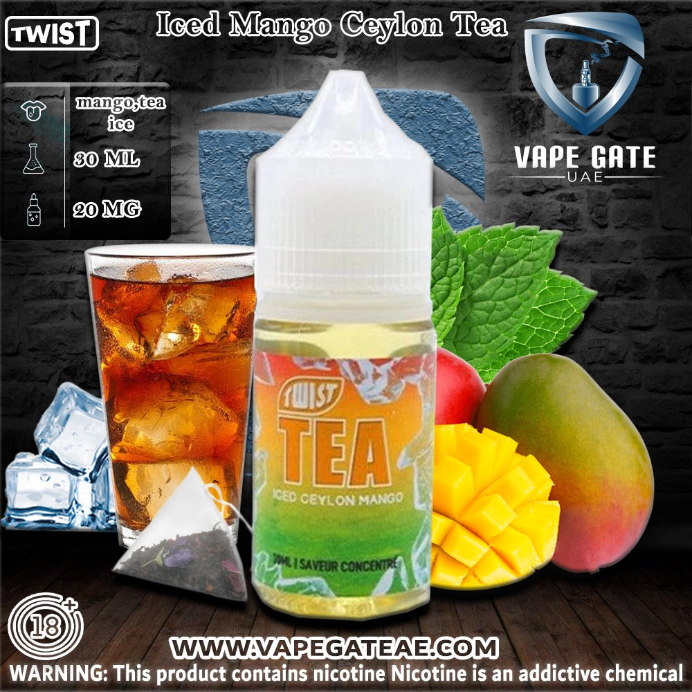 Iced Mango Ceylon Tea 30ml Salt by Twist Tea PGVG