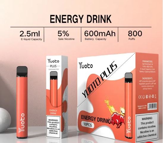 YUOTO PLUS DISPOSABLE VAPE KIT (800 PUFFS-600MAH)