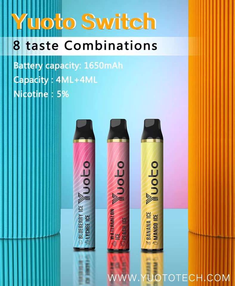 YUOTO SWITCH DISPOSABLE VAPE KIT (3000 PUFFS-1650MAH)