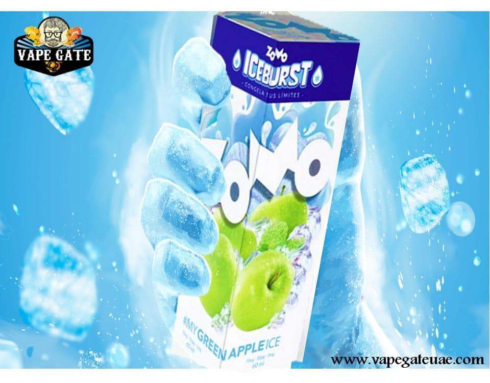 Green Apple Ice 60ml E liquid by Zomo
