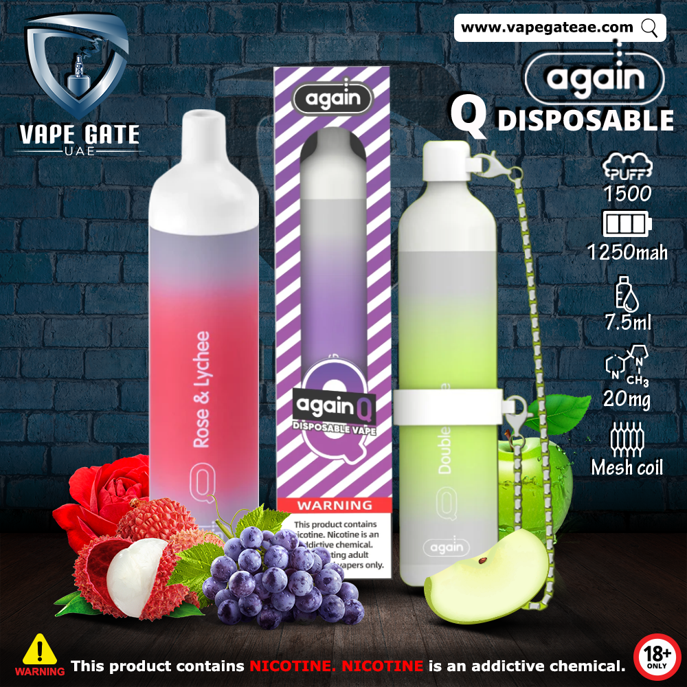 AGAIN Q DISPOSABLE DEVICE (1500 DL PUFFS 20MG)