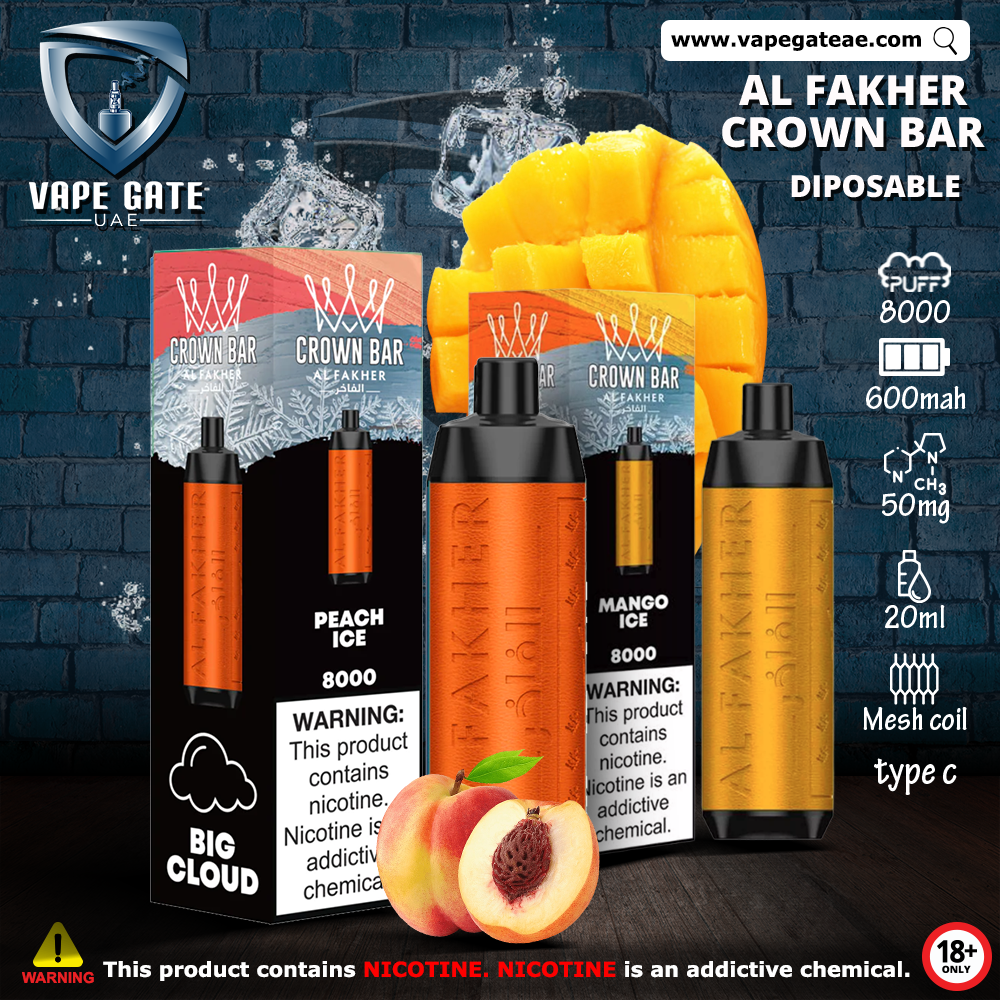 Al Fakher - Crown Bar Disposable Vape (8,000 Puffs)