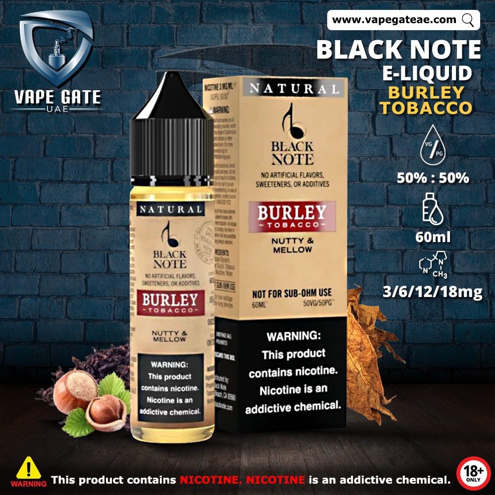 Black Note Burley Toabacco Vape E-Liquid 60ml