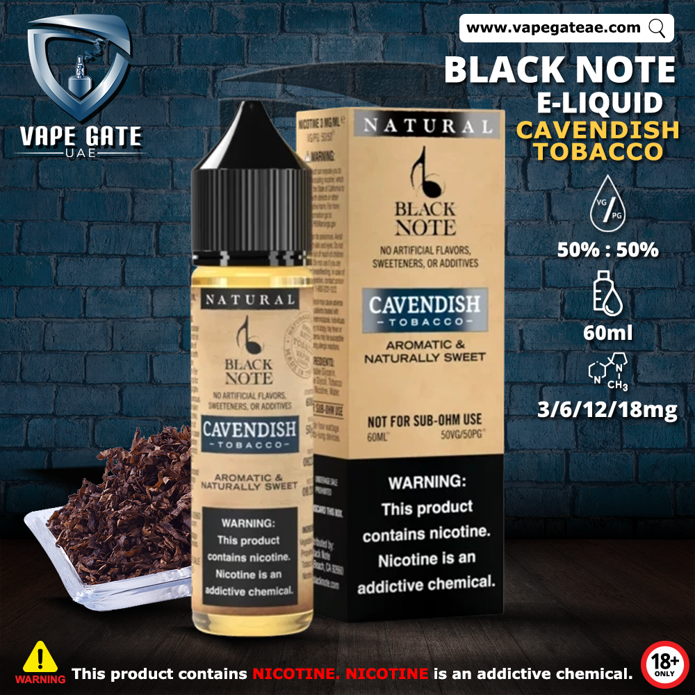 Black Note Cavendish Blend Vape E-Liquid 60ML
