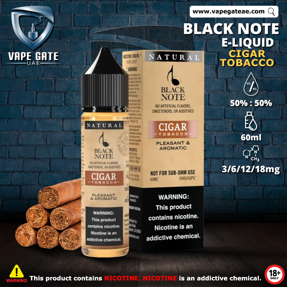 Black Note Cuban Cigar Blend Vape E-Liquid 60ML