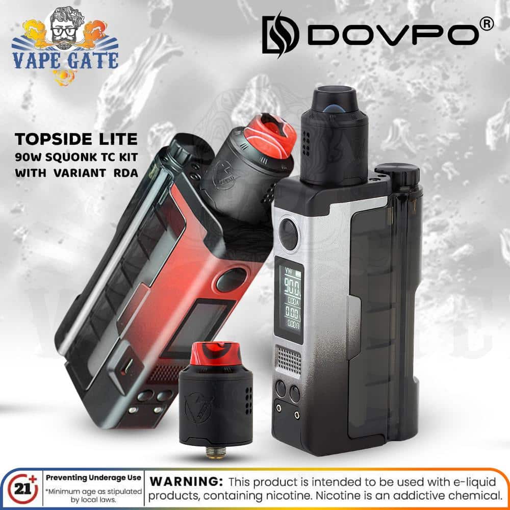 DOVPO TOPSIDE LITE 90W SQUONK TC KIT WITH VARIANT RDA