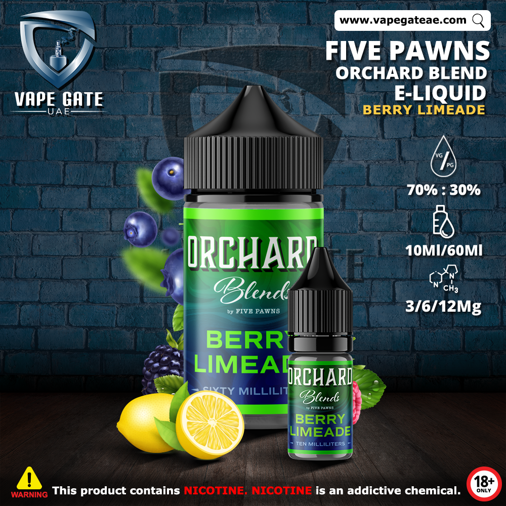 BERRY LIMEADE - ORCHARD BLEND FRUIT 60ML ELIQUID BY FIVE PAWNS