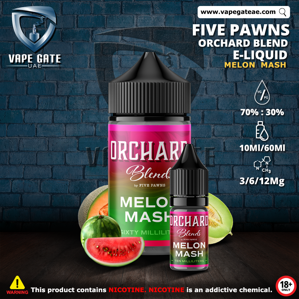 MELON MASH - ORCHARD BLEND FRUIT 60ML ELIQUID BY FIVE PAWNS