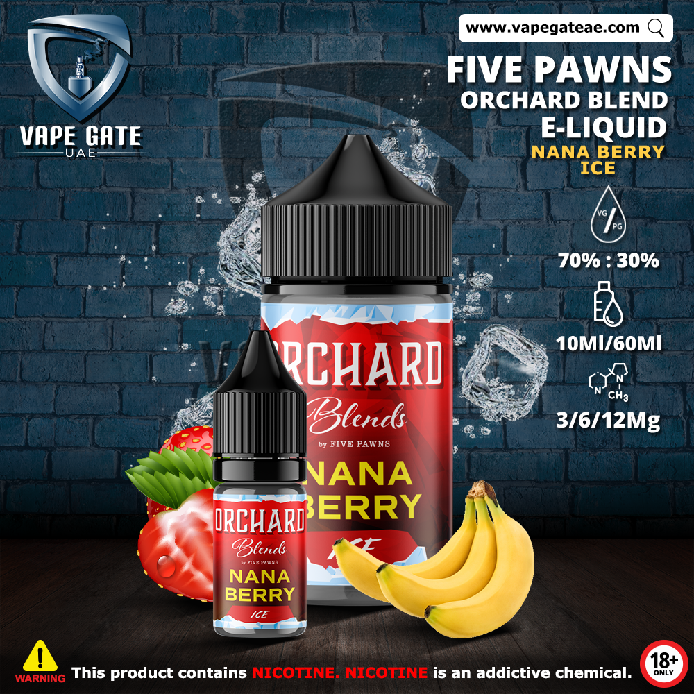 NANA BERRY ICE- ORCHARD BLEND FRUIT 60ML ELIQUID BY FIVE PAWNS