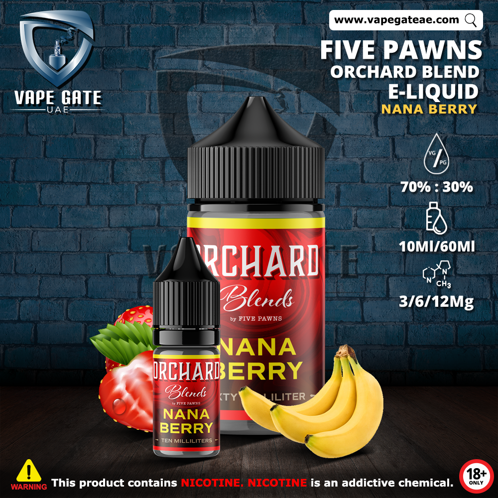 NANA BERRY - ORCHARD BLEND FRUIT 60ML ELIQUID BY FIVE PAWNS