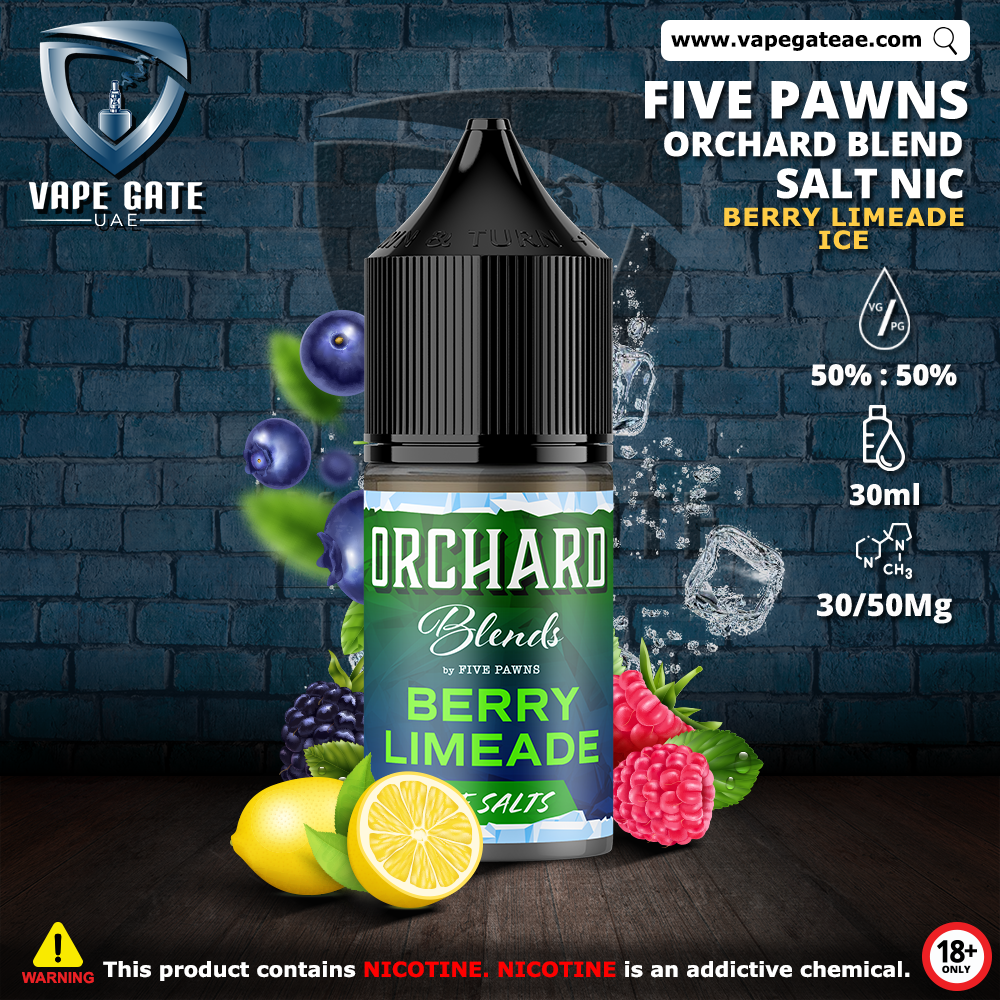 BERRY LIMEADE ICE - ORCHARD BLEND FRUIT SALTNIC BY FIVE PAWNS