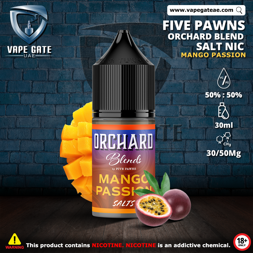 MANGO PASSION - ORCHARD BLEND FRUIT SALTNIC BY FIVE PAWNS