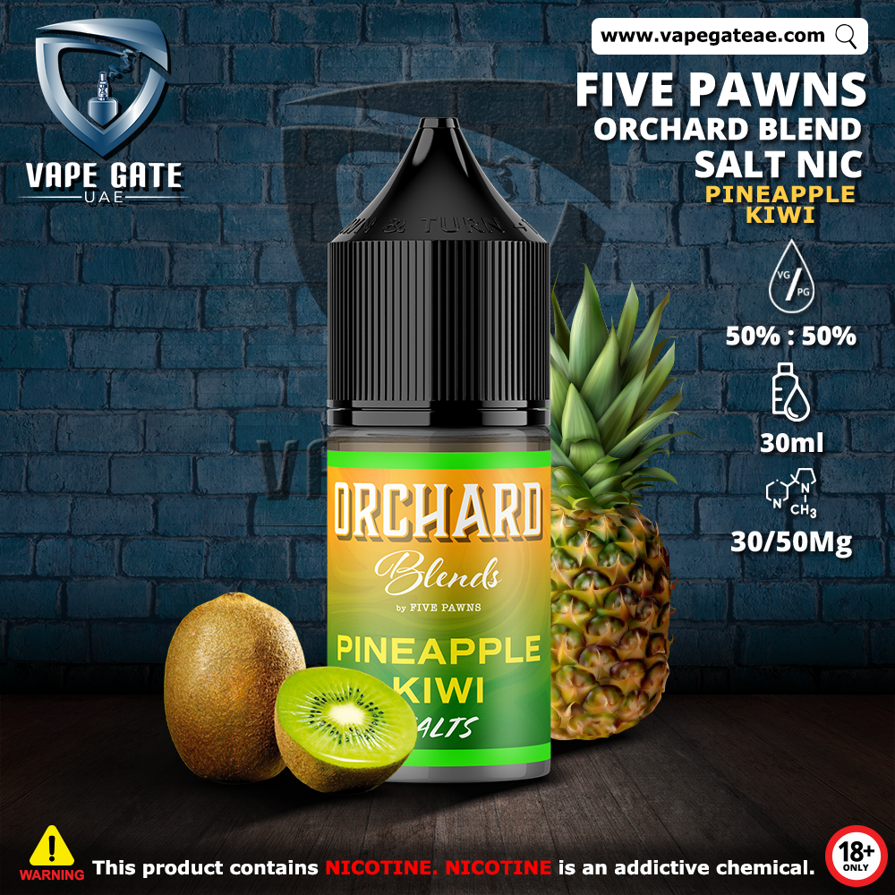 PINEAPPLE KIWI - ORCHARD BLEND FRUIT SALTNIC BY FIVE PAWNS