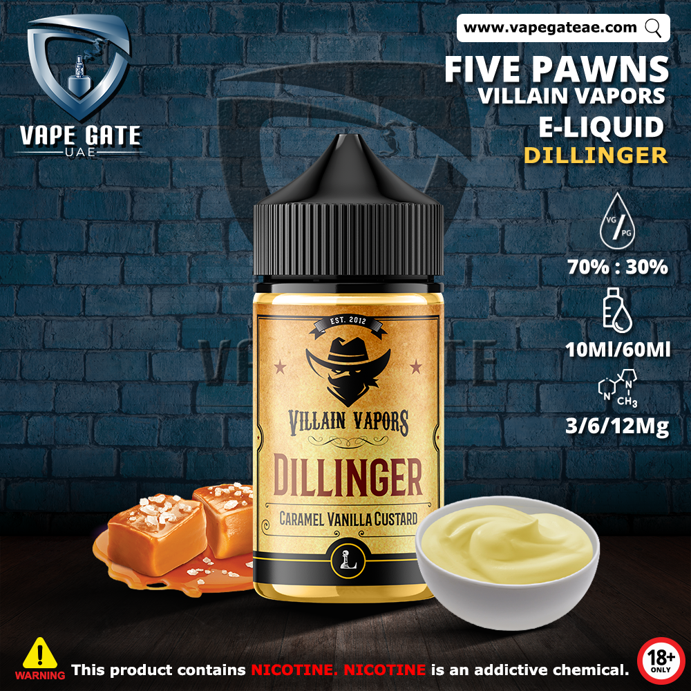 Villain Vapors Dillinger - 60ml E liquid by Five Pawns California