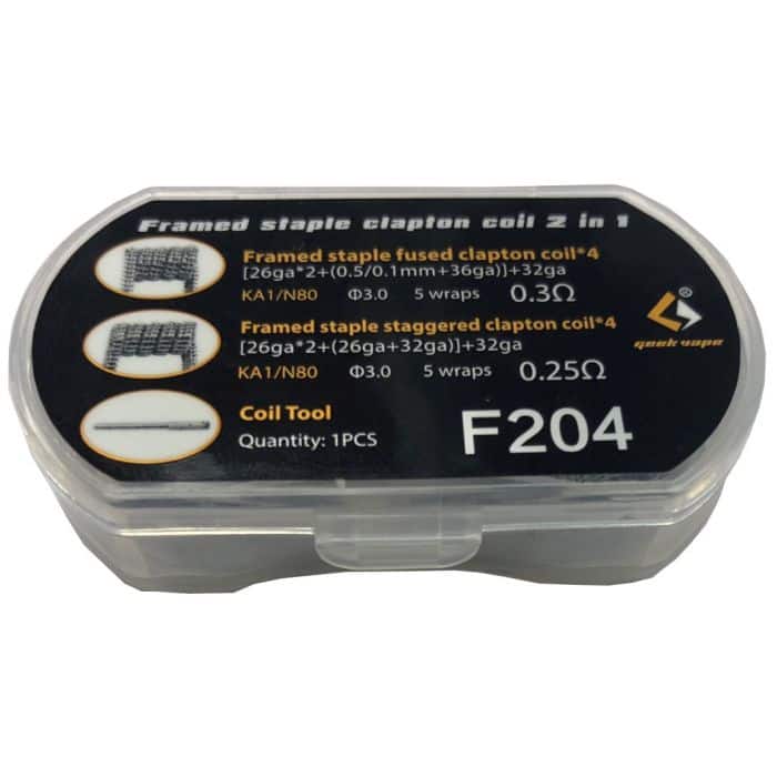 GEEKVAPE F204 FUSED CLAPTON 2 IN 1 PREBUILT COILS