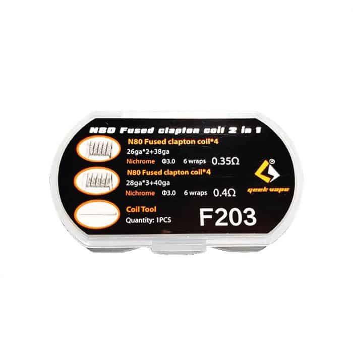 GeekVape F203 Fused Clapton Coil 2 in 1 Coil Kit