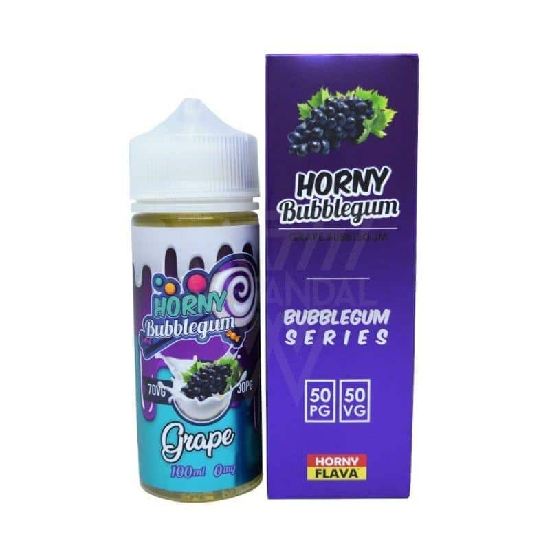 Horny Grape Bubblegum 100ml E Liquid by Horny Flava