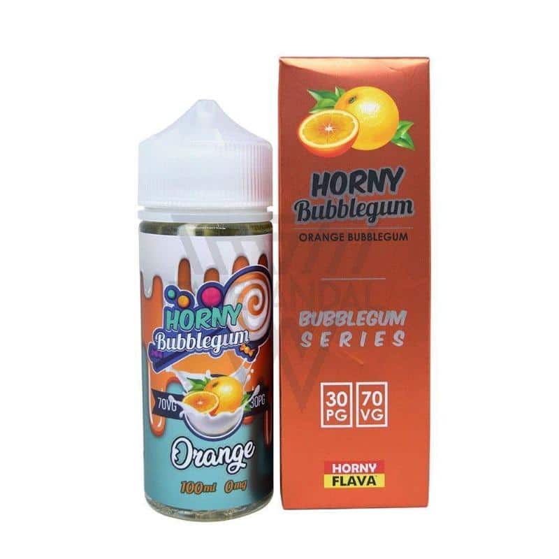 Horny Bubblegum Orange 100ml E Liquid by Horny Flava