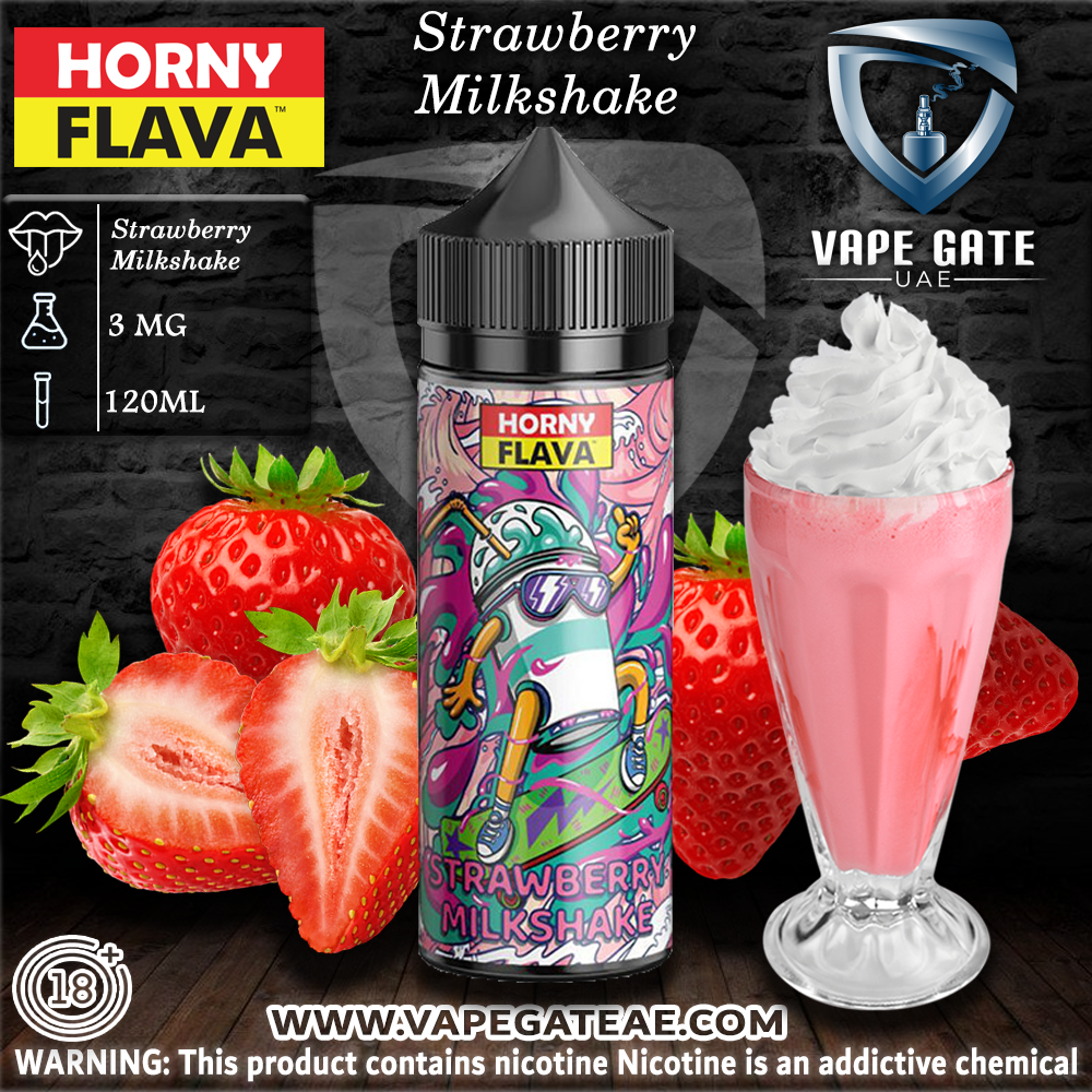 Horny - Strawberry Milkshake 120ml E Liquid by Horny Flava