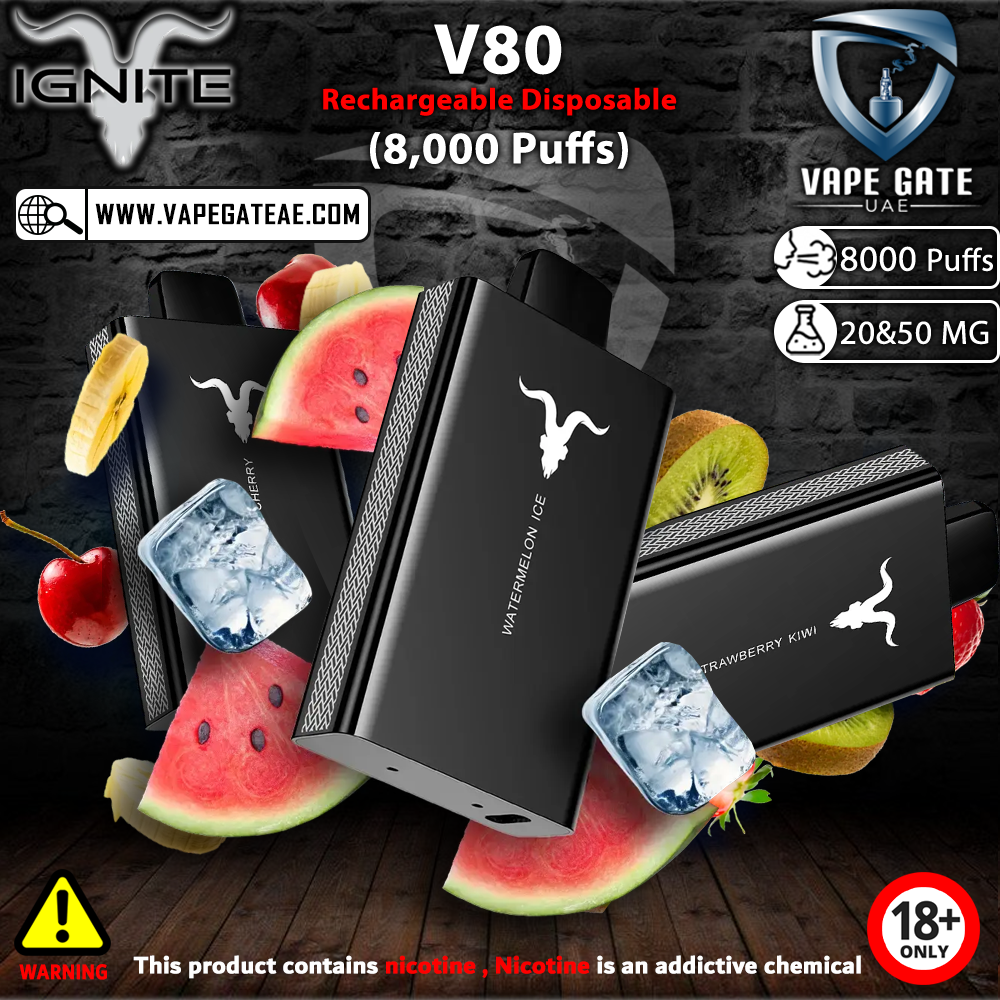 IGNITE - V80 Rechargeable Disposable Vape (8000 Puffs)