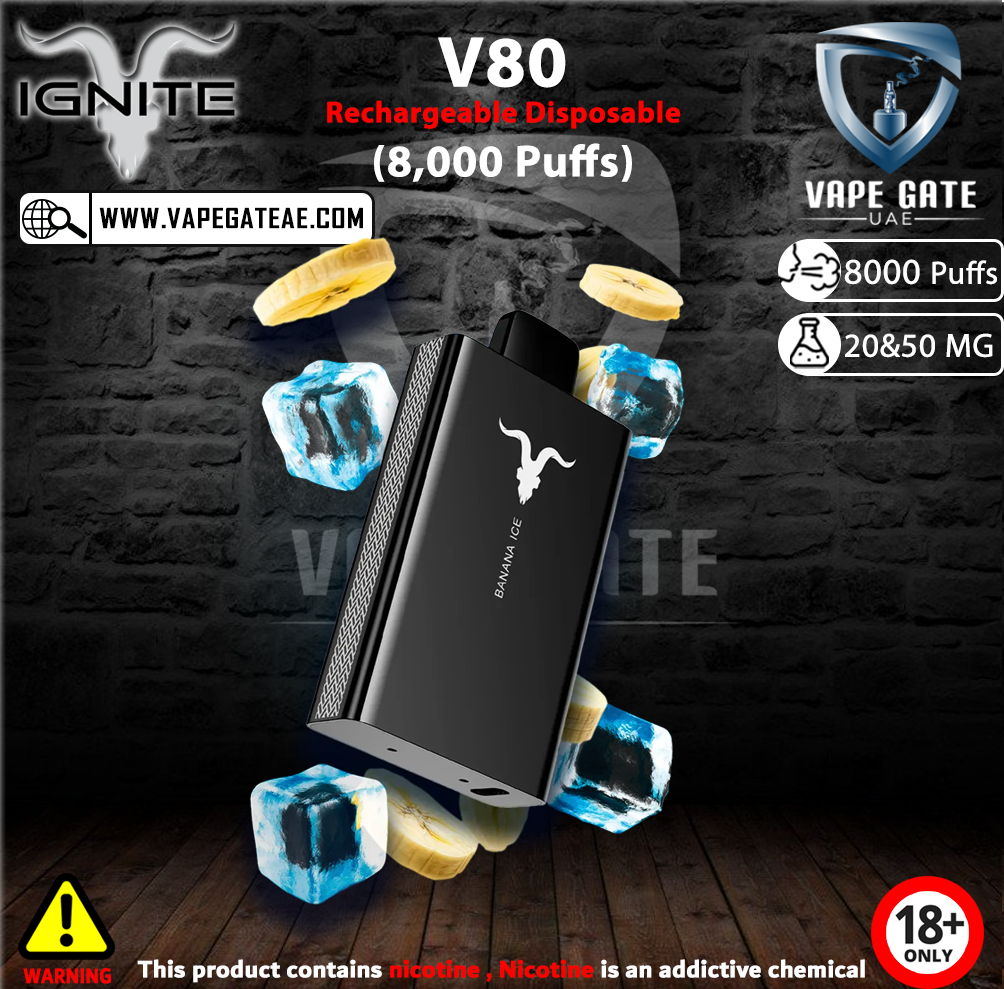 IGNITE - V80 Rechargeable Disposable Vape (8000 Puffs)