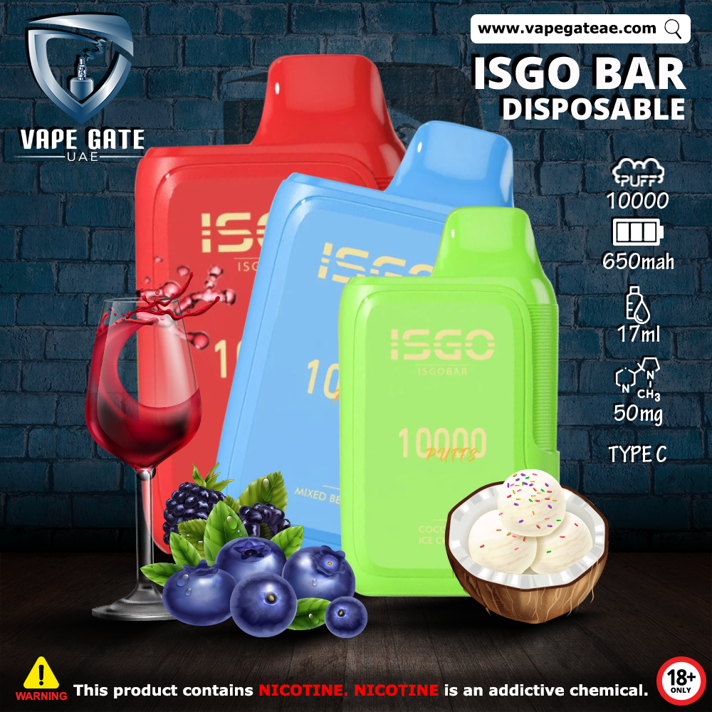 ISGO BAR 10,000 PUFFS DISPOSABLE POD SYSTEM