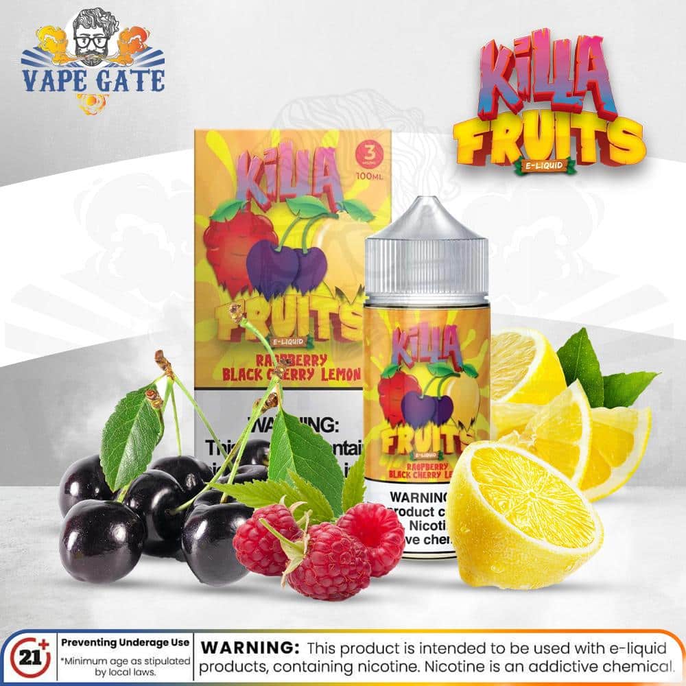 Raspberry Black Cherry Lime 100ml E Liquid by Killa Fruits