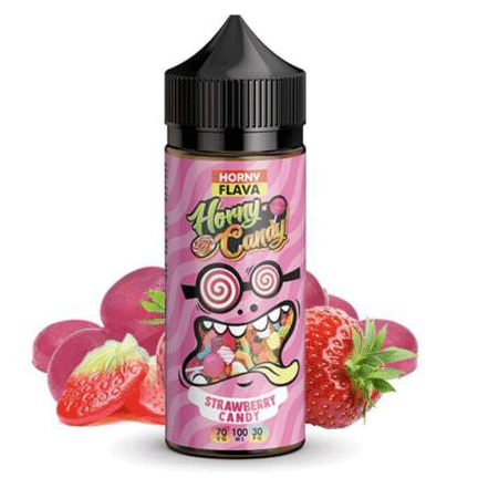 Horny Candy - Strawberry Candy 100ml E Liquid by Horny Flava