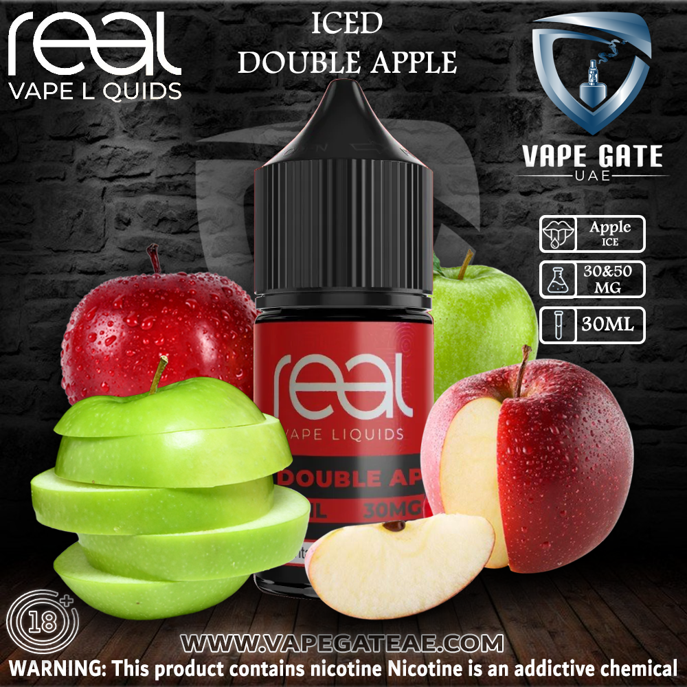 ICED DOUBLE APPLE - REAL VAPE SALTNIC 30ml