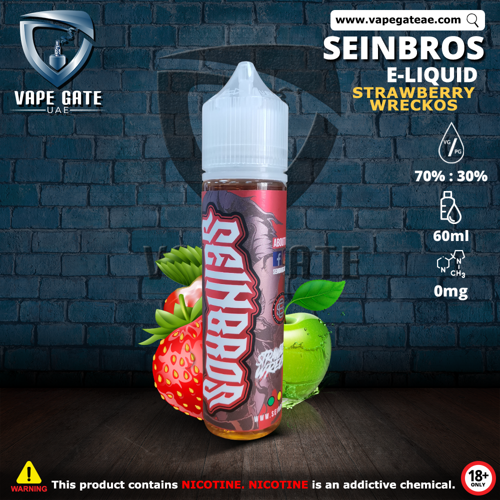 Strawberry Wreckos 60ml E Liquid 0mg Nicotine by Seinbros