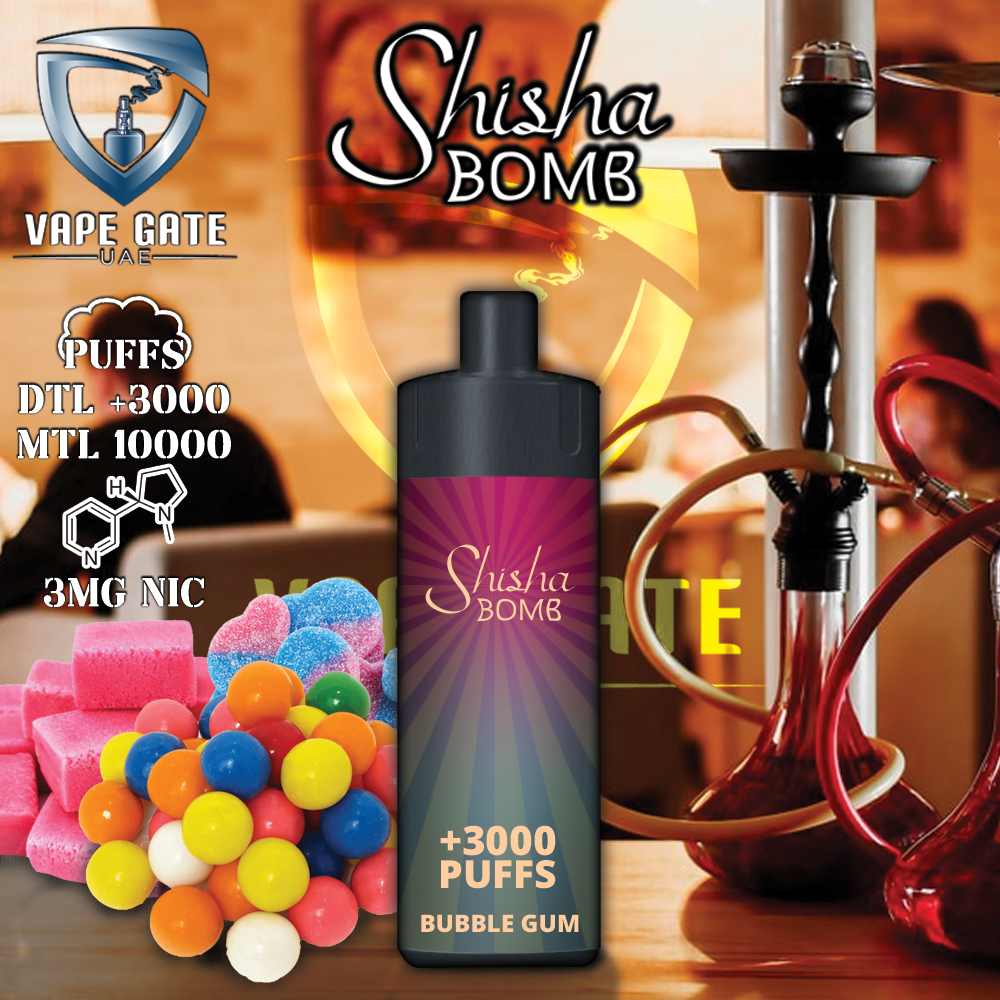 Shisha Bomb Rechargeable Disposables Vape ( +10000 Puffs )