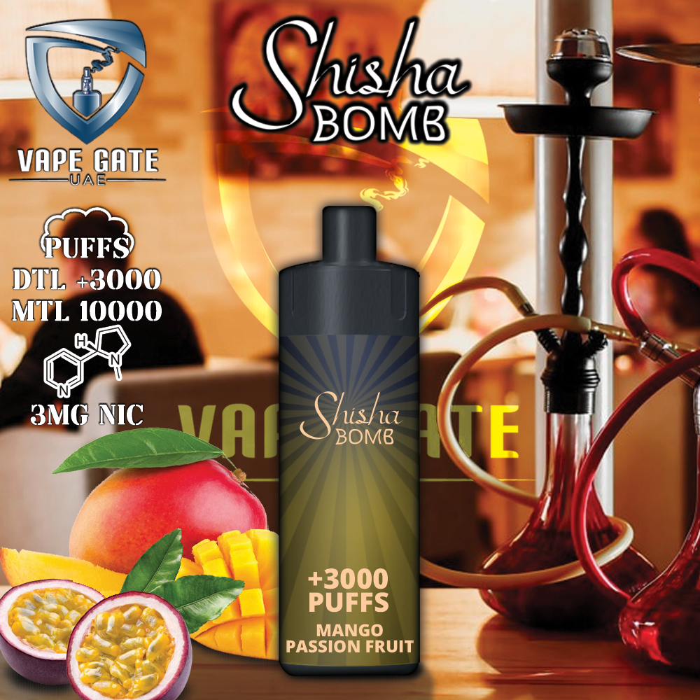 Shisha Bomb Rechargeable Disposables Vape ( +10000 Puffs )