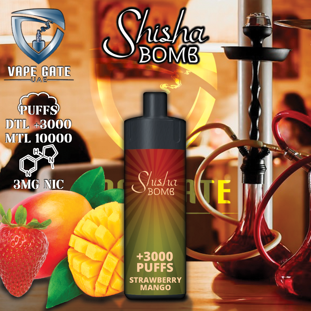 Shisha Bomb Rechargeable Disposables Vape ( +10000 Puffs )