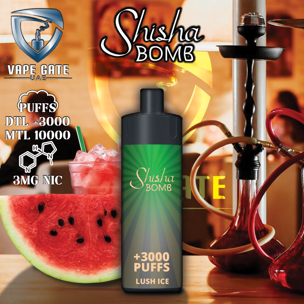 Shisha Bomb Rechargeable Disposables Vape ( +10000 Puffs )