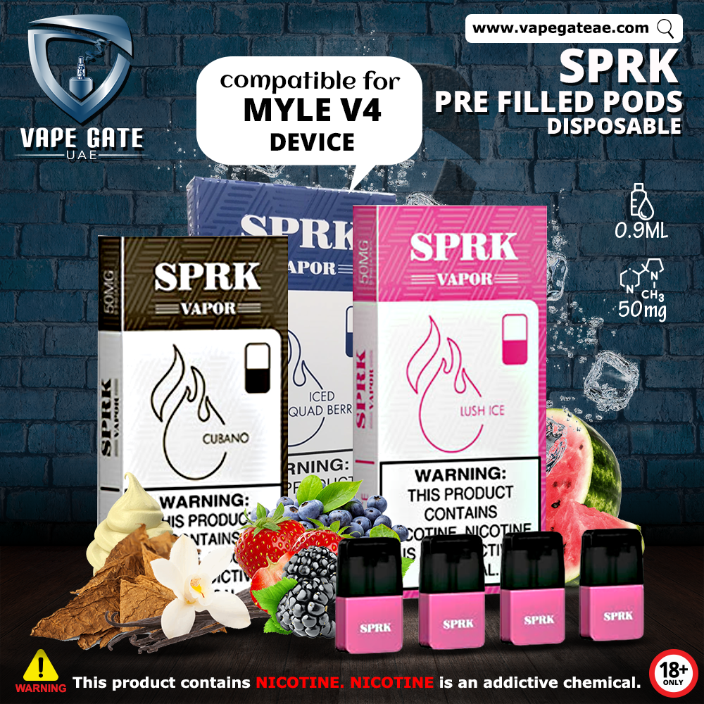 SPRK Pods Pre Filled Disposable vape 4 Pcs Pack
