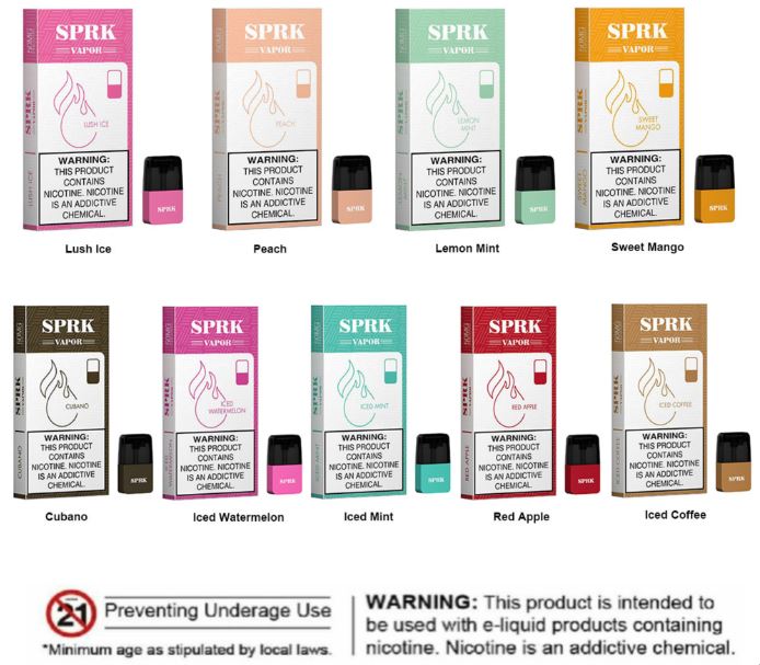 SPRK Pods Pre Filled Disposable vape 4 Pcs Pack