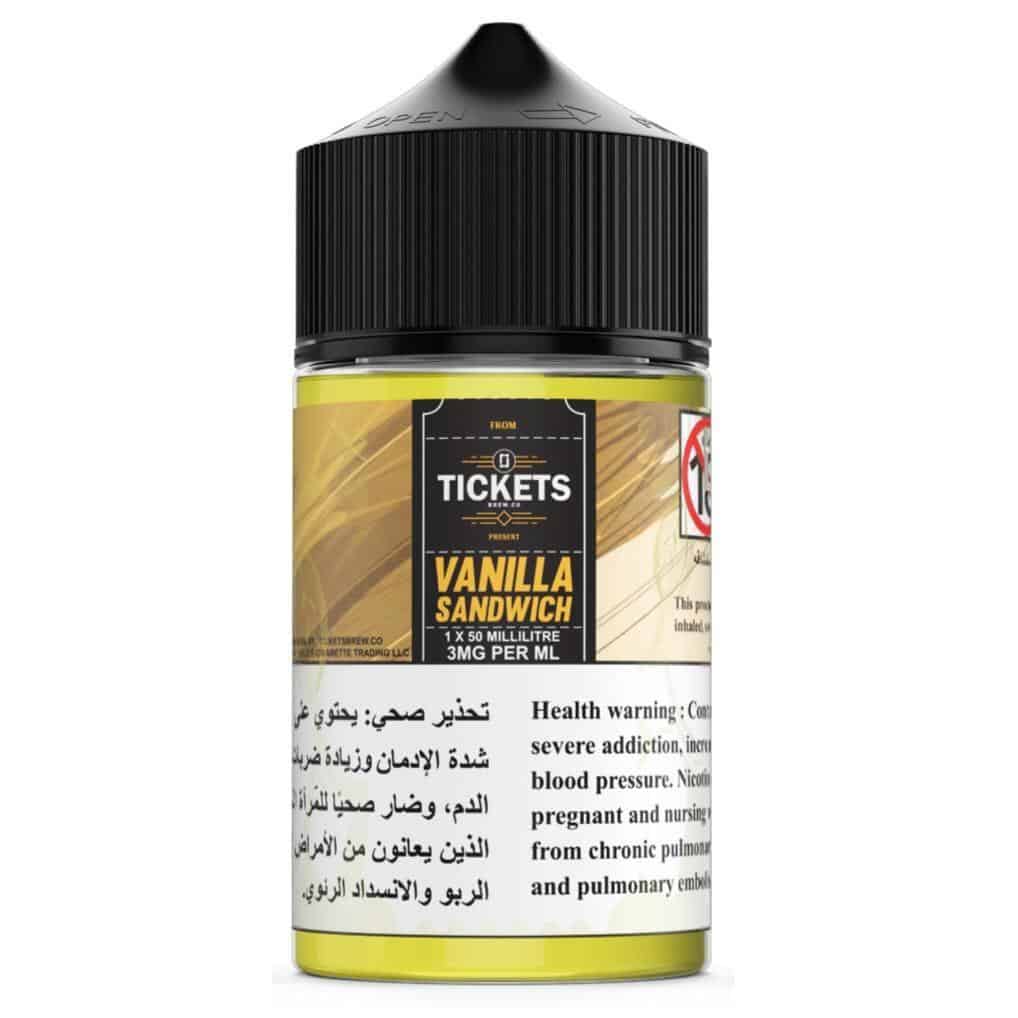 Vanilla Sandwich E juice by Tickets Brew Co