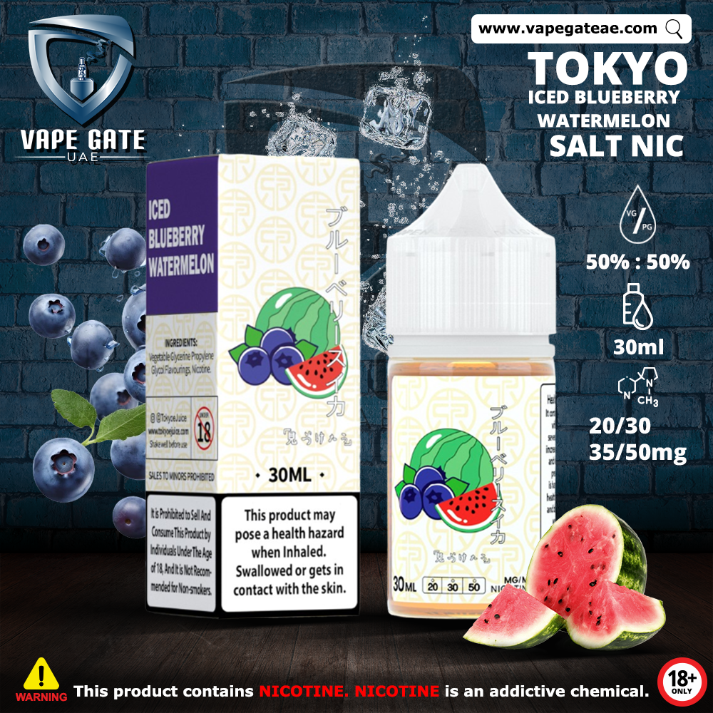 Tokyo E juice Iced Blueberry Watermelon Saltnic 30ml