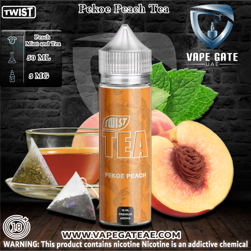Pekoe Peach 50ml Ejuice by Twist Tea PGVG