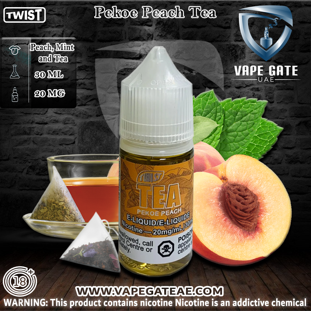 Pekoe Peach 30ml Salt by Twist Tea PGVG