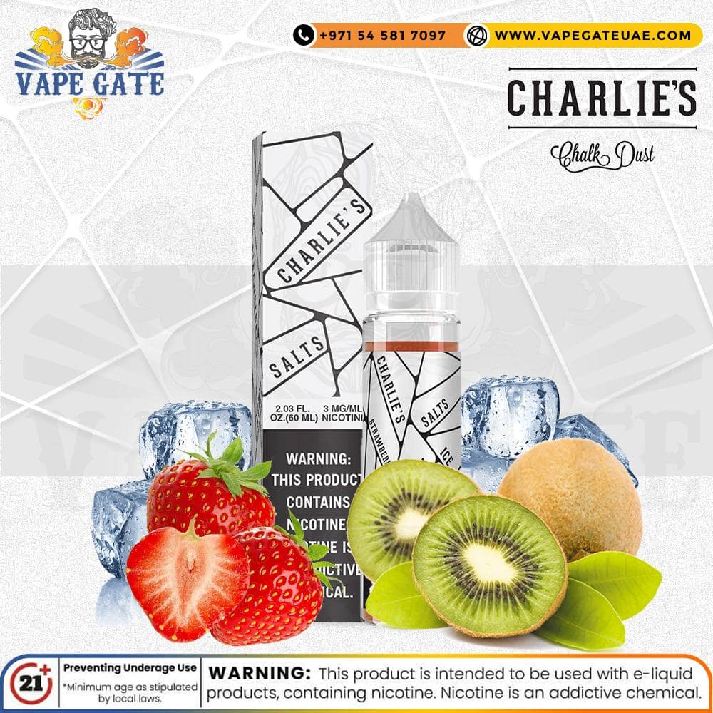 White - Strawberry Kiwi Ice 60 ml by Charlies Sub-Ohm Salts