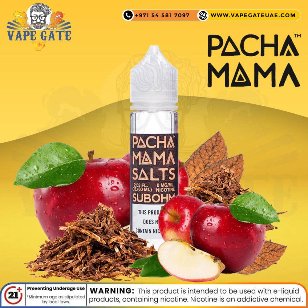 Pachamama Sub Ohm Salt Apple Tobacco - Charlie's Chalk Dust
