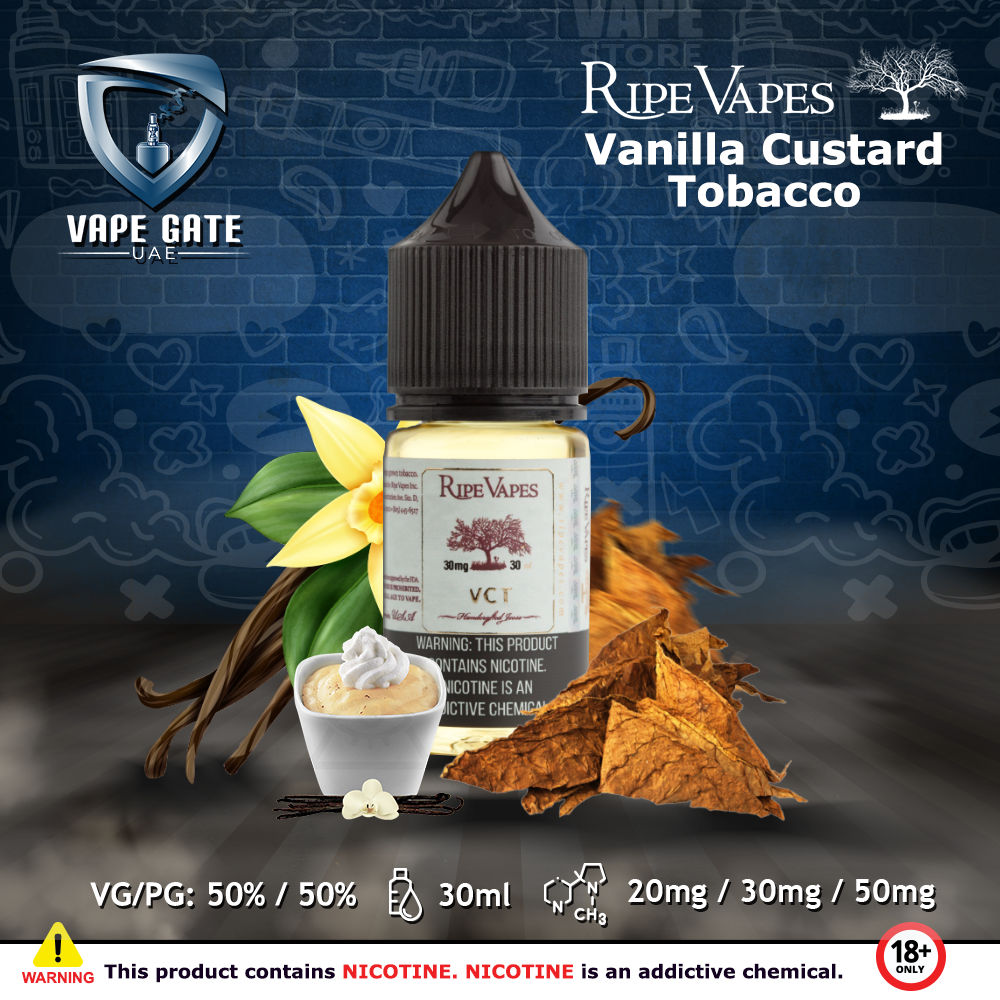 VCT (Vanilla-Custard-Tobacco) 30ml SaltNic by Ripe Vape