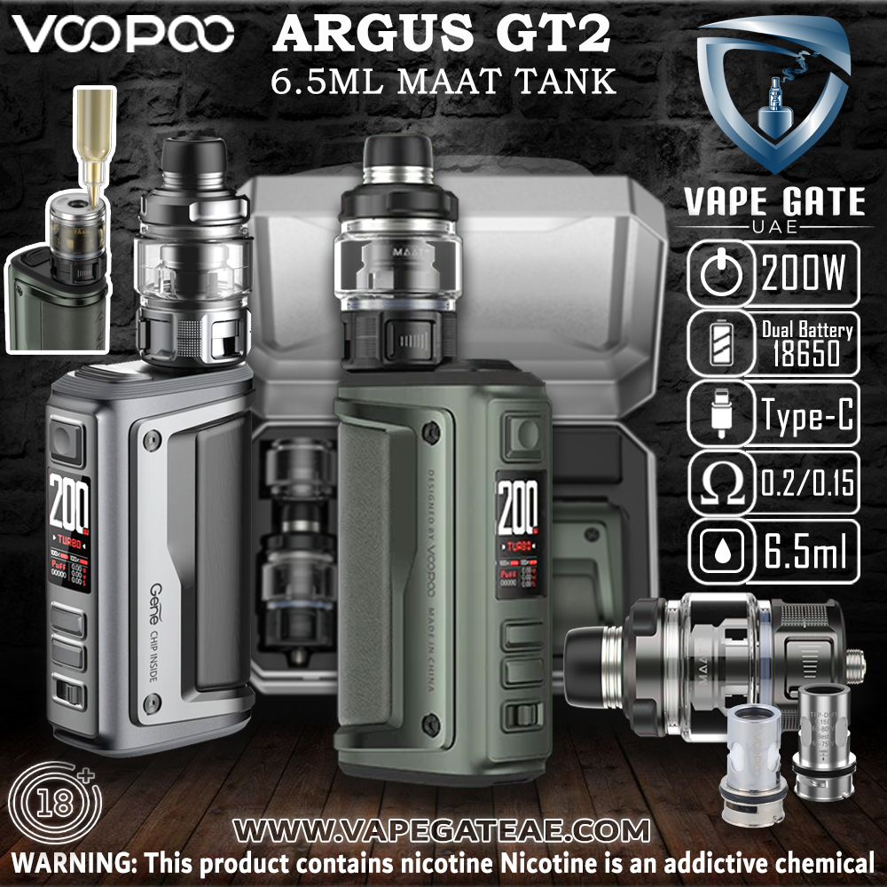 VOOPOO ARGUS GT2 200W 2.0 CHIP 6.5ML MAAT TANK