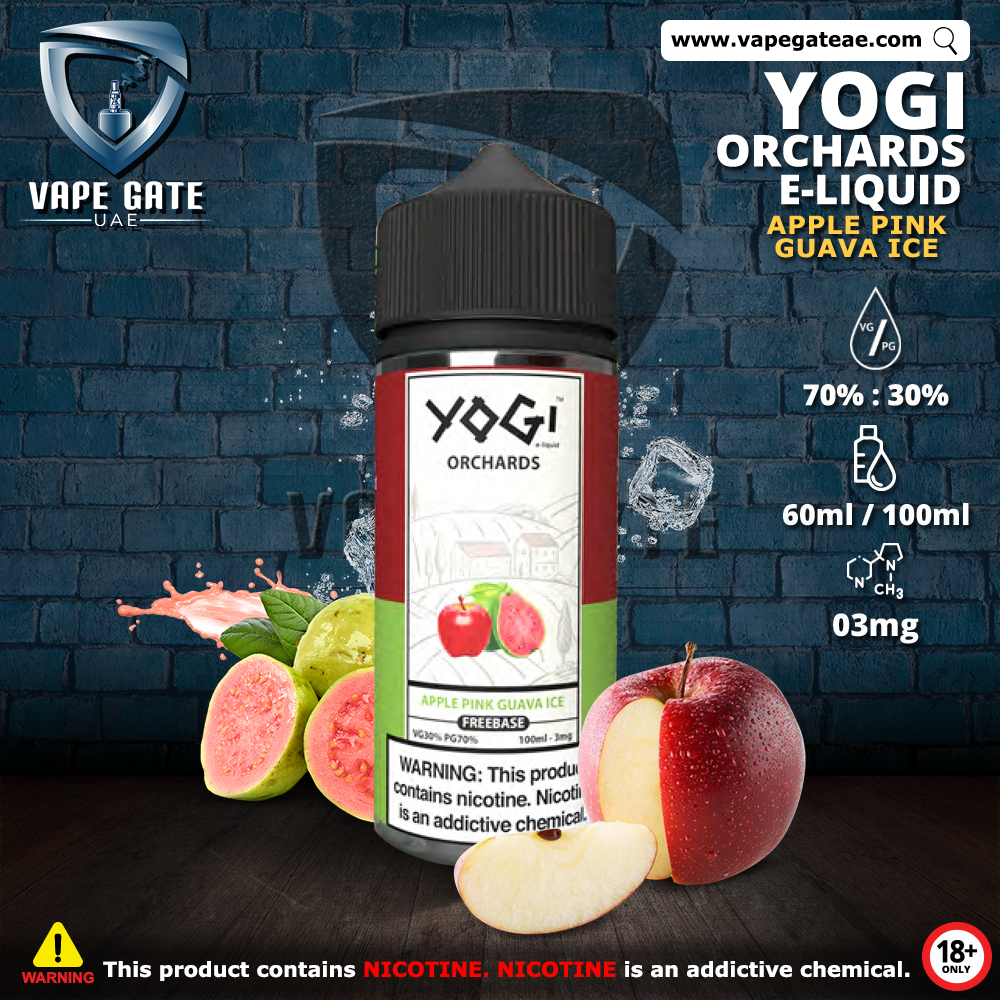 Yogi Orchards E Liquid Apple Pink Guava Ice