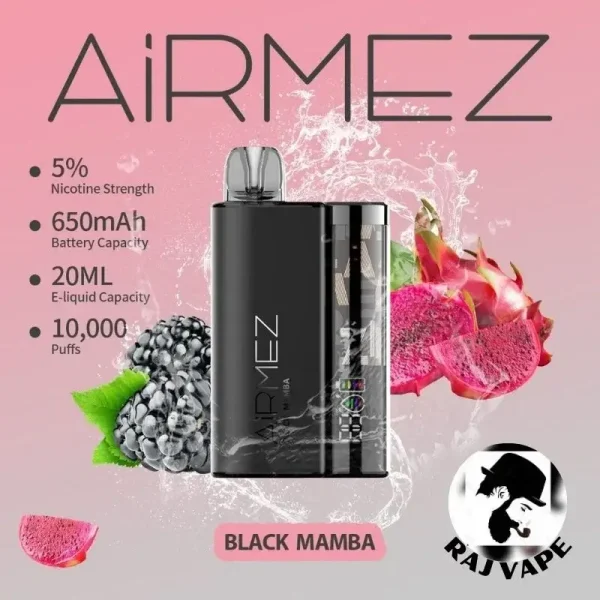 Airmez 10000 Puffs Disposable Vape Black Mamba Flavor in UAE