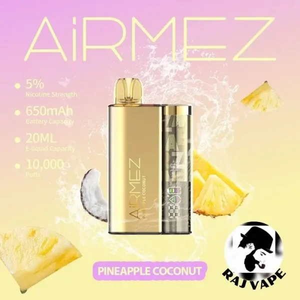 Airmez 10000 Puffs Disposable Vape Pineapple Coconut Flavor in UAE